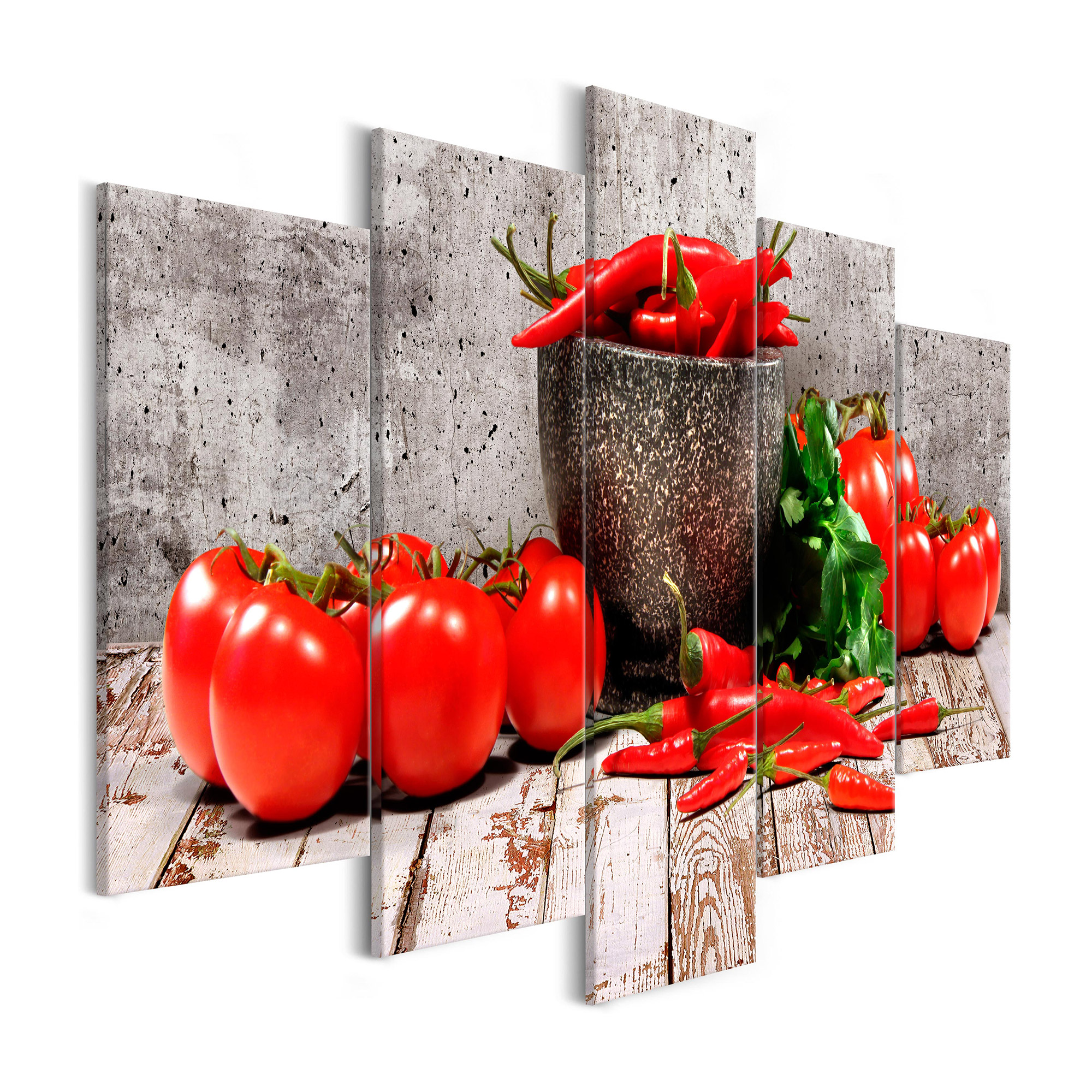 Tavla Arkiio Red Vegetables Concrete 5 delar
