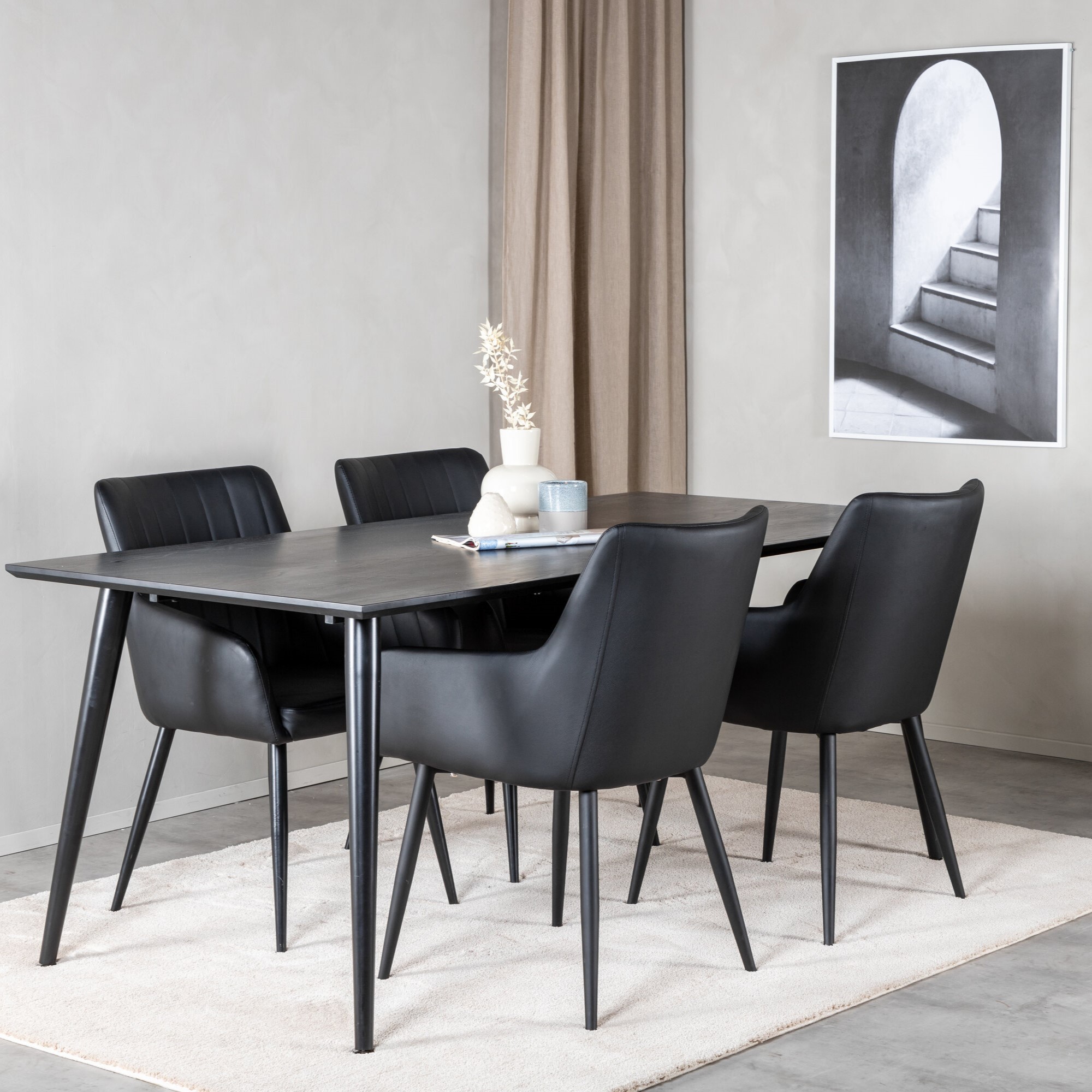 Matgrupp Venture Home Dipp Rektangulär med 4st Comfort Stolar