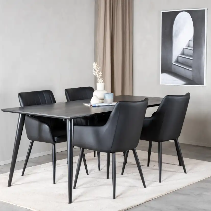 Matgrupp Venture Home Dipp Rektangulär med 4st Comfort Stolar