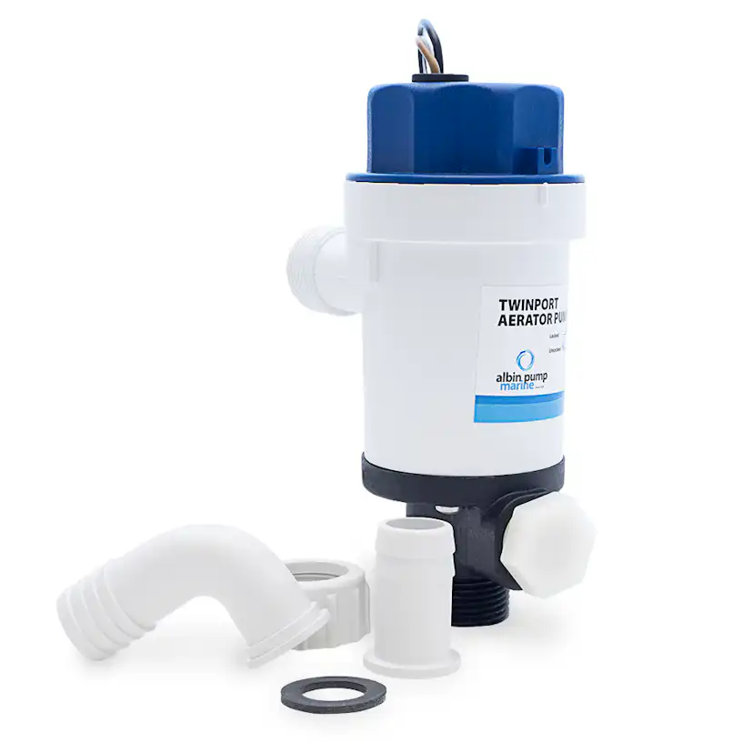 Pump Albin Group Marine Twinport Aerator 750 GPH 12V