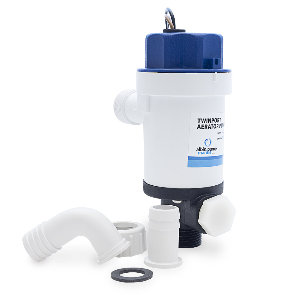 Pump Albin Group Marine Twinport Aerator 500 GPH 12V
