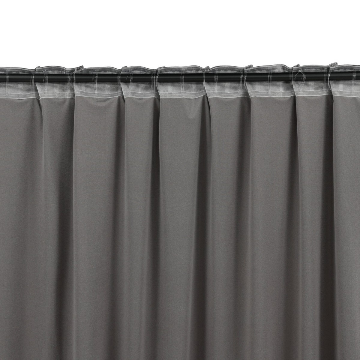Mary Curtain Polyester/velvet - 2-pack - Grey / - 135*250 Grå