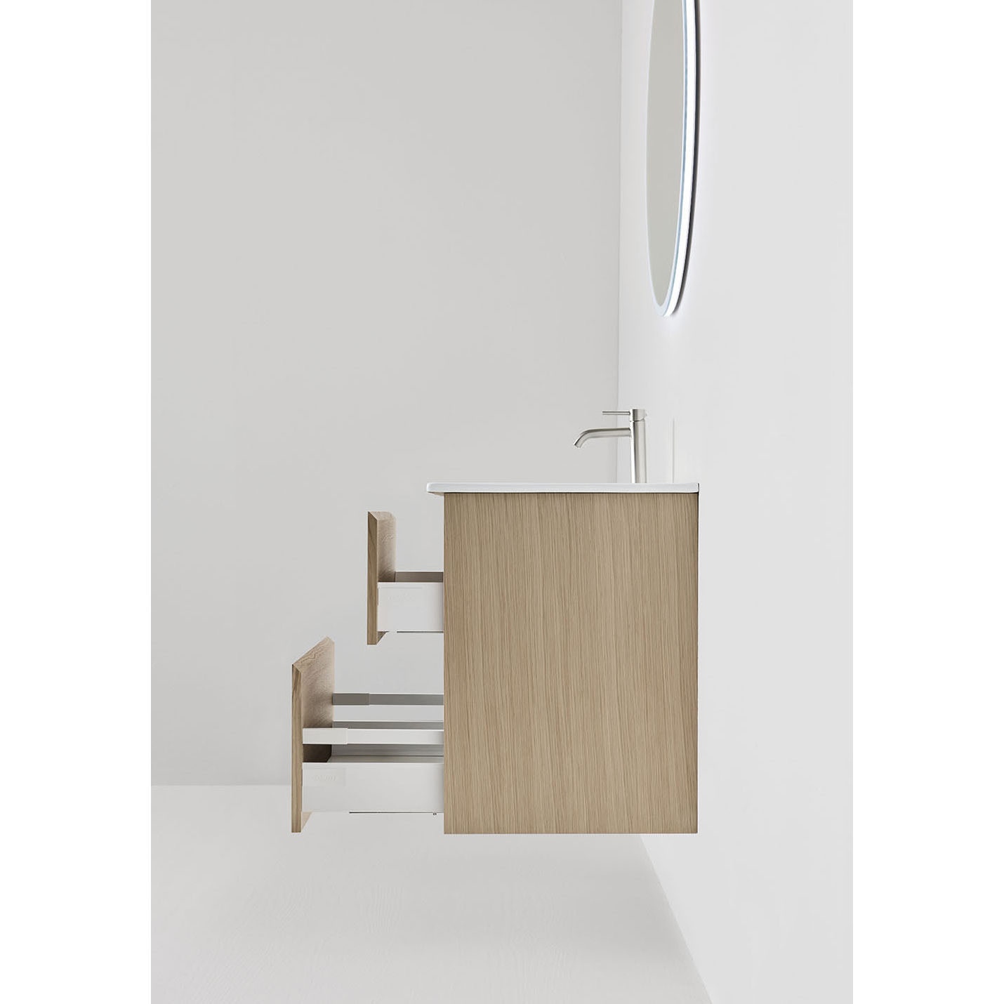 Tvättställsskåp Hafa Go Plus med Tvättställ Ljus Ek, B: 1210mm