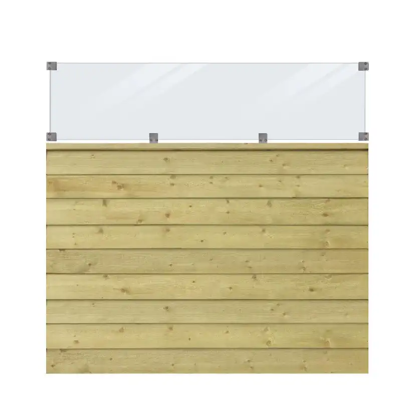 Skärm PLUS Plank med Glas 174x163