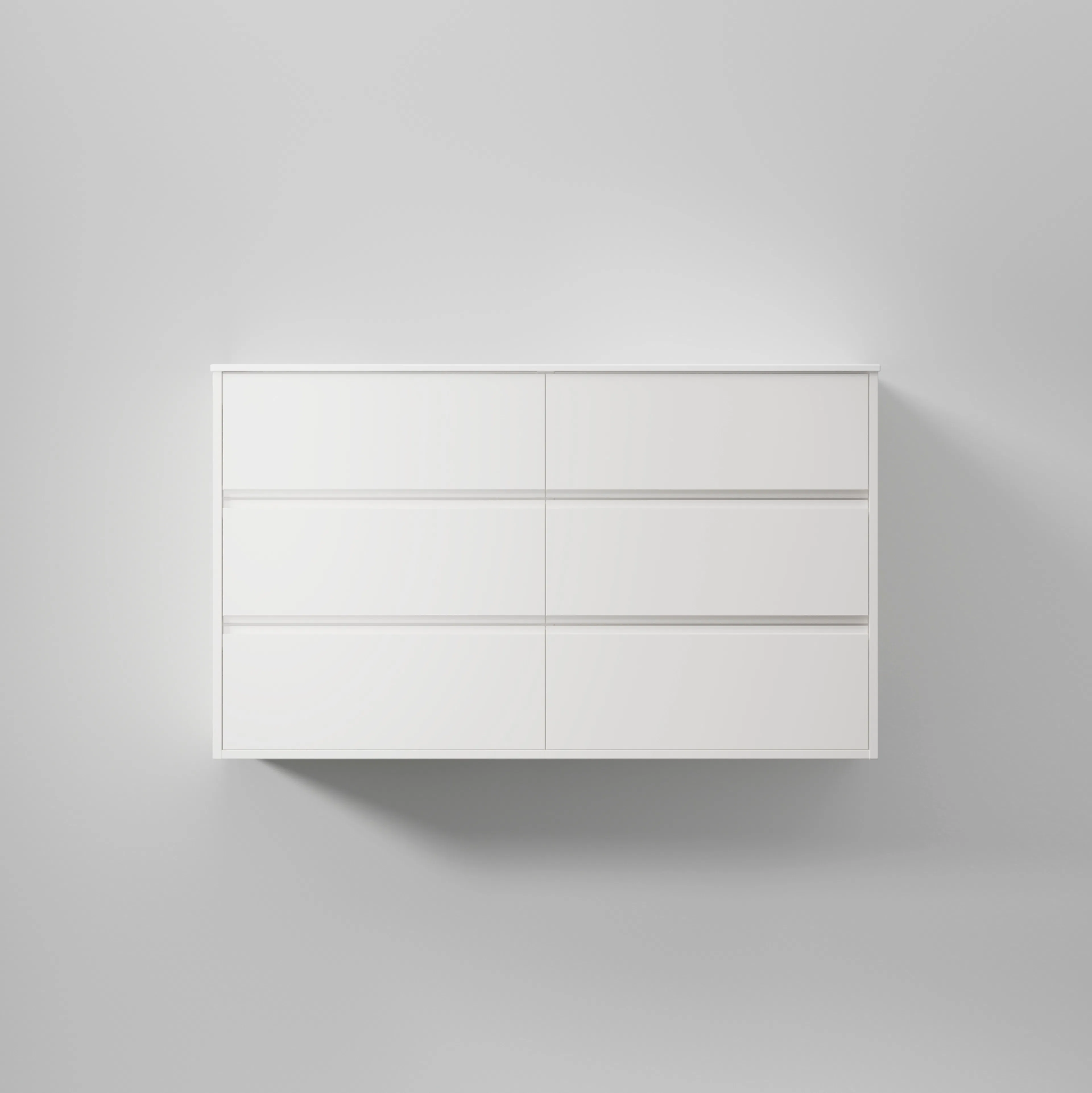 Kommod Terra Grip 120 D, Pure White, 6 Lådor Färg: Pure White, Bredd: 1200 mm