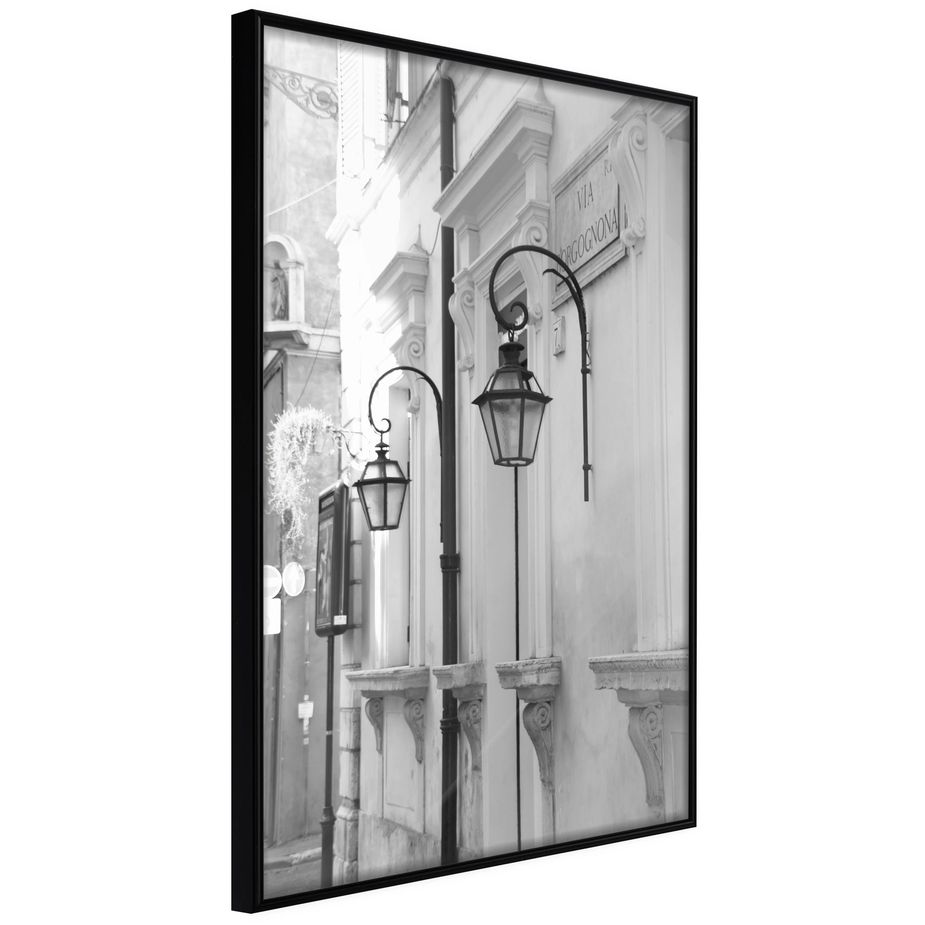 Affisch - Street Lamps [Poster] 20x30 Svart ram, 20x30 cm