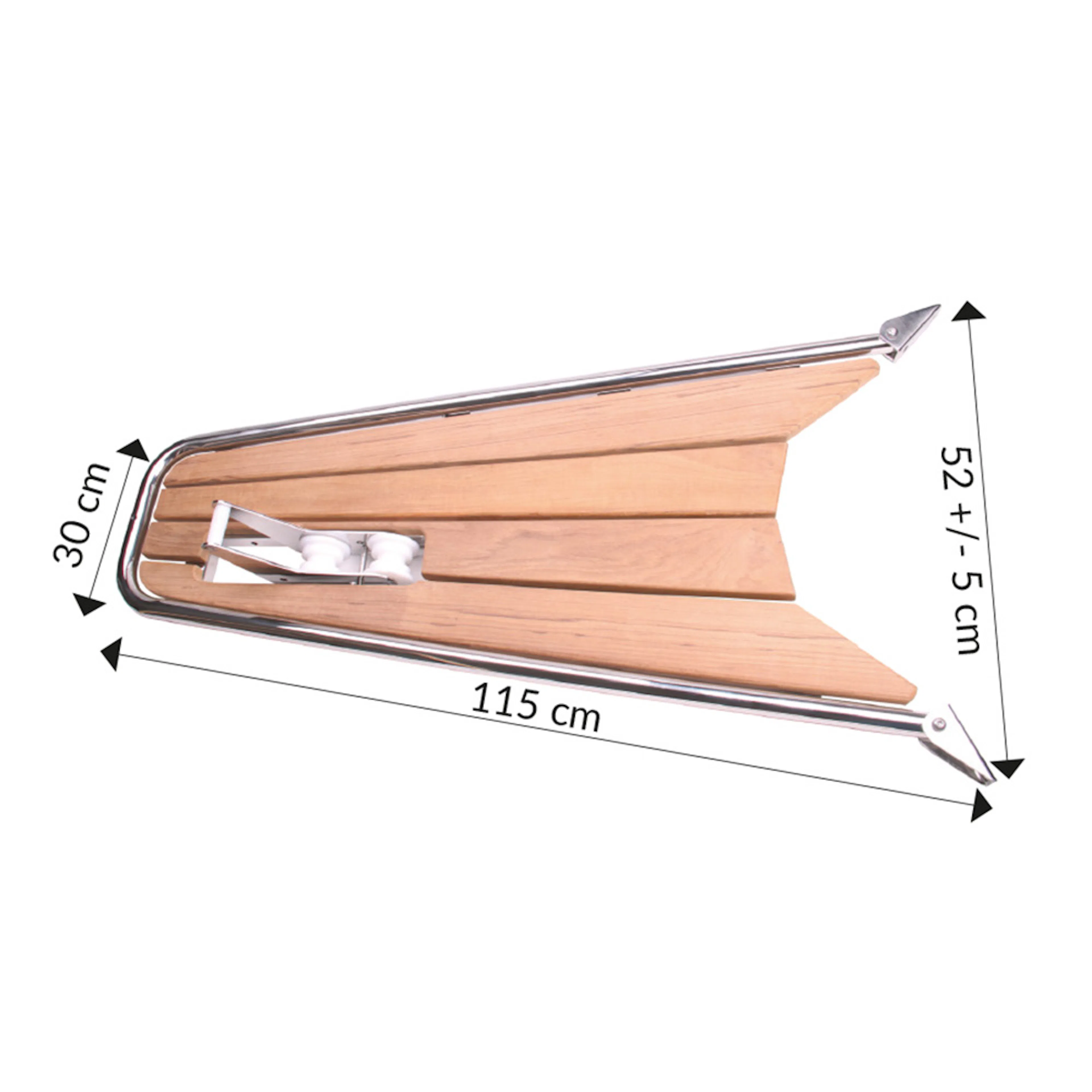 Peke 1852 Teak Med Ankarrulle 115x52 cm