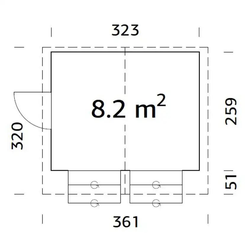 Kiosk Palmako Stella 8,4 m2