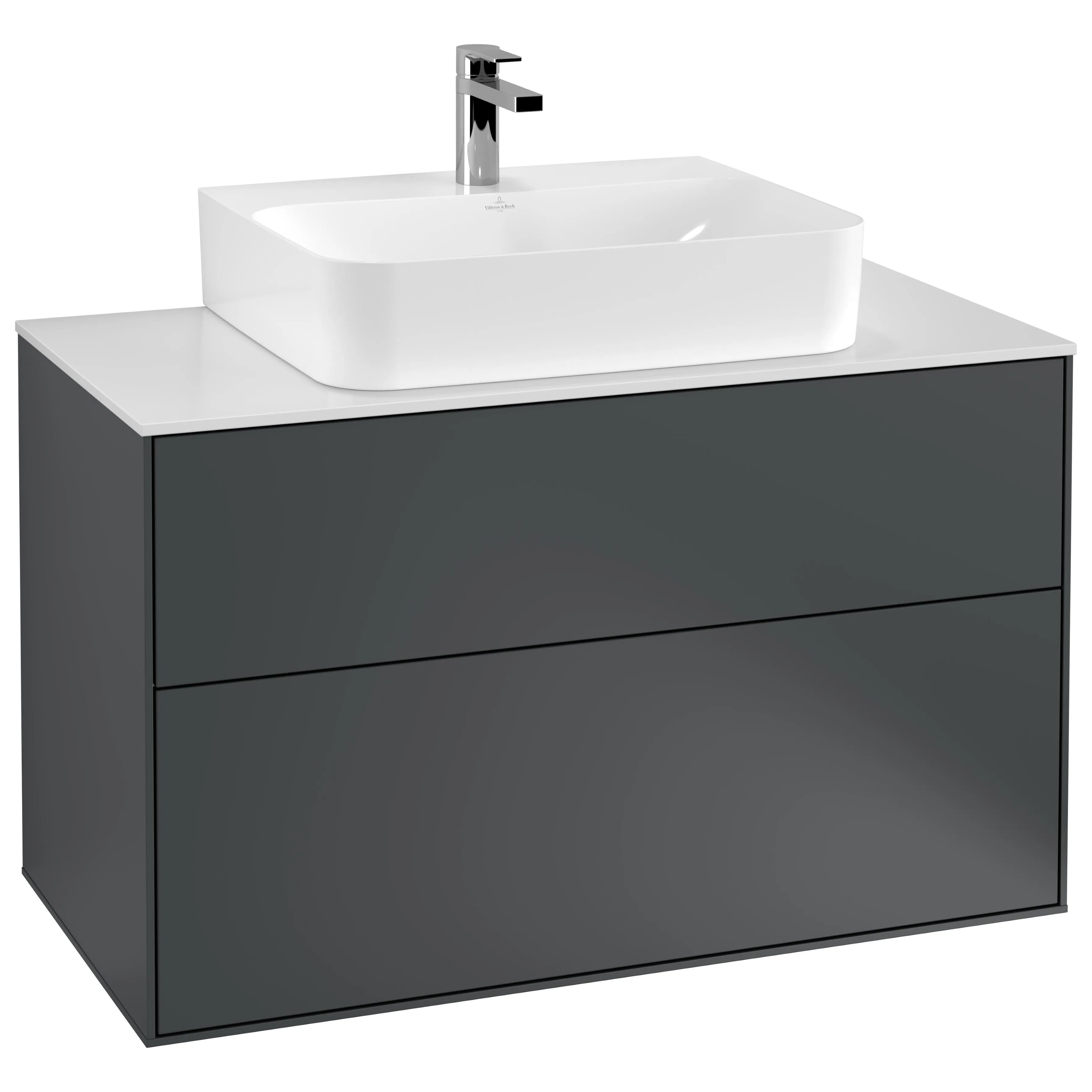 Tvättställsskåp Villeroy & Boch Finion med 2 Lådor och Bänkskiva för Centrerat Tvättställ