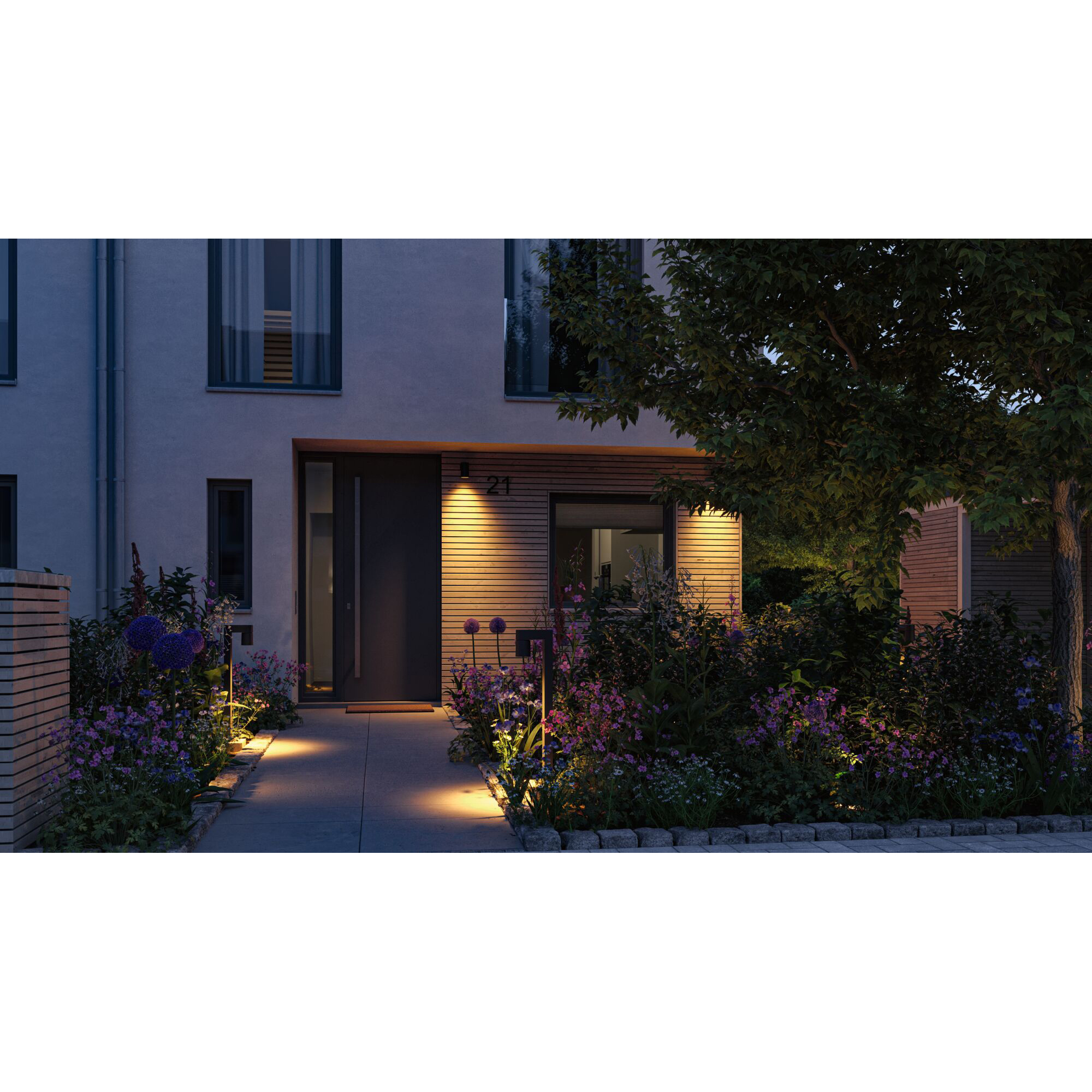 Fasadbelysning LED Paulmann Kimu IP44 230V Ljus: Gold Light (insektsvänlig)