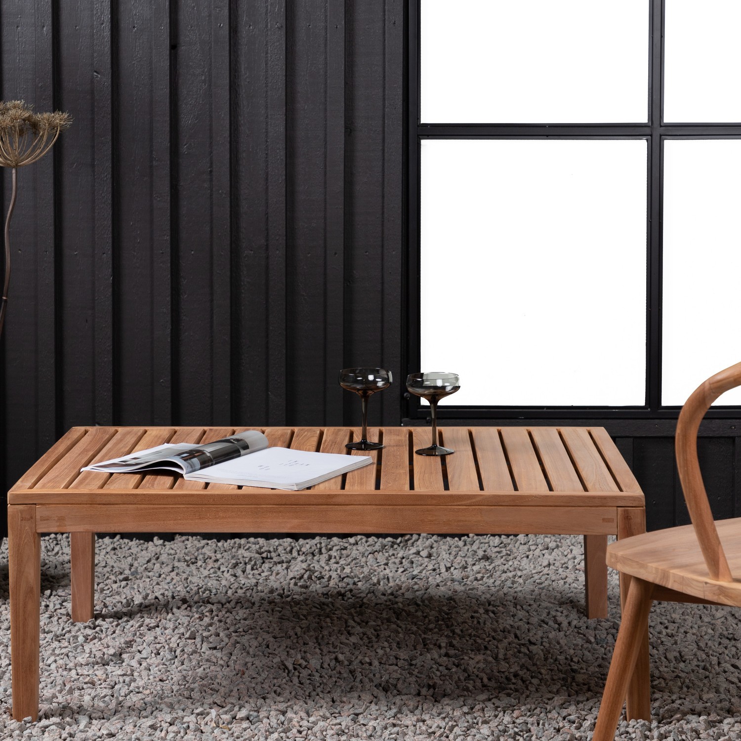 Soffbord Venture Home Amlan Natur Teak Fyrkantigt Vardagsrumsbord