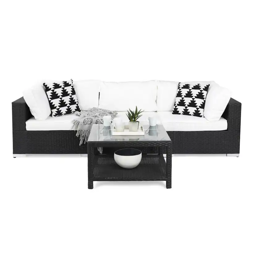 Loungegrupp Comfort Garden Bahamas 3-sits med Utebord 75x75 Utomhus