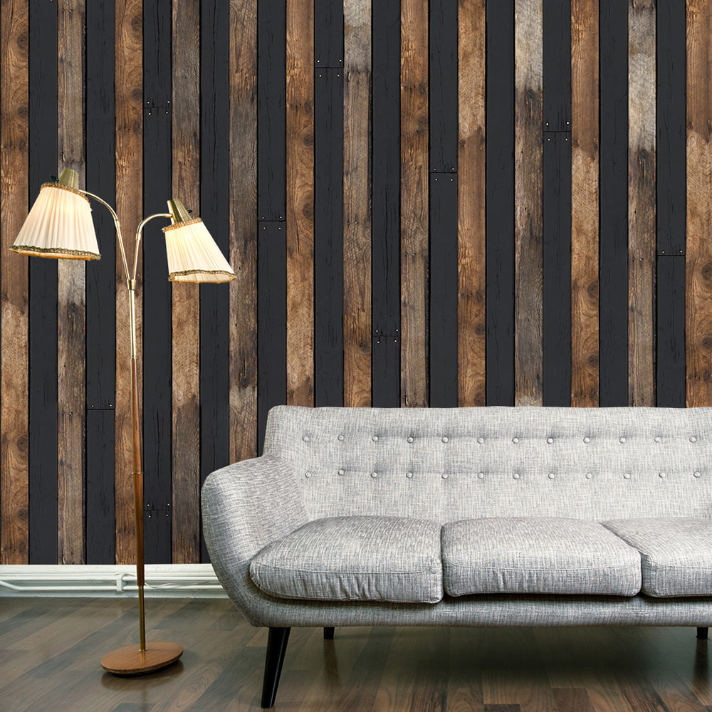 Fototapet Arkiio Wooden duo 50x1000 cm