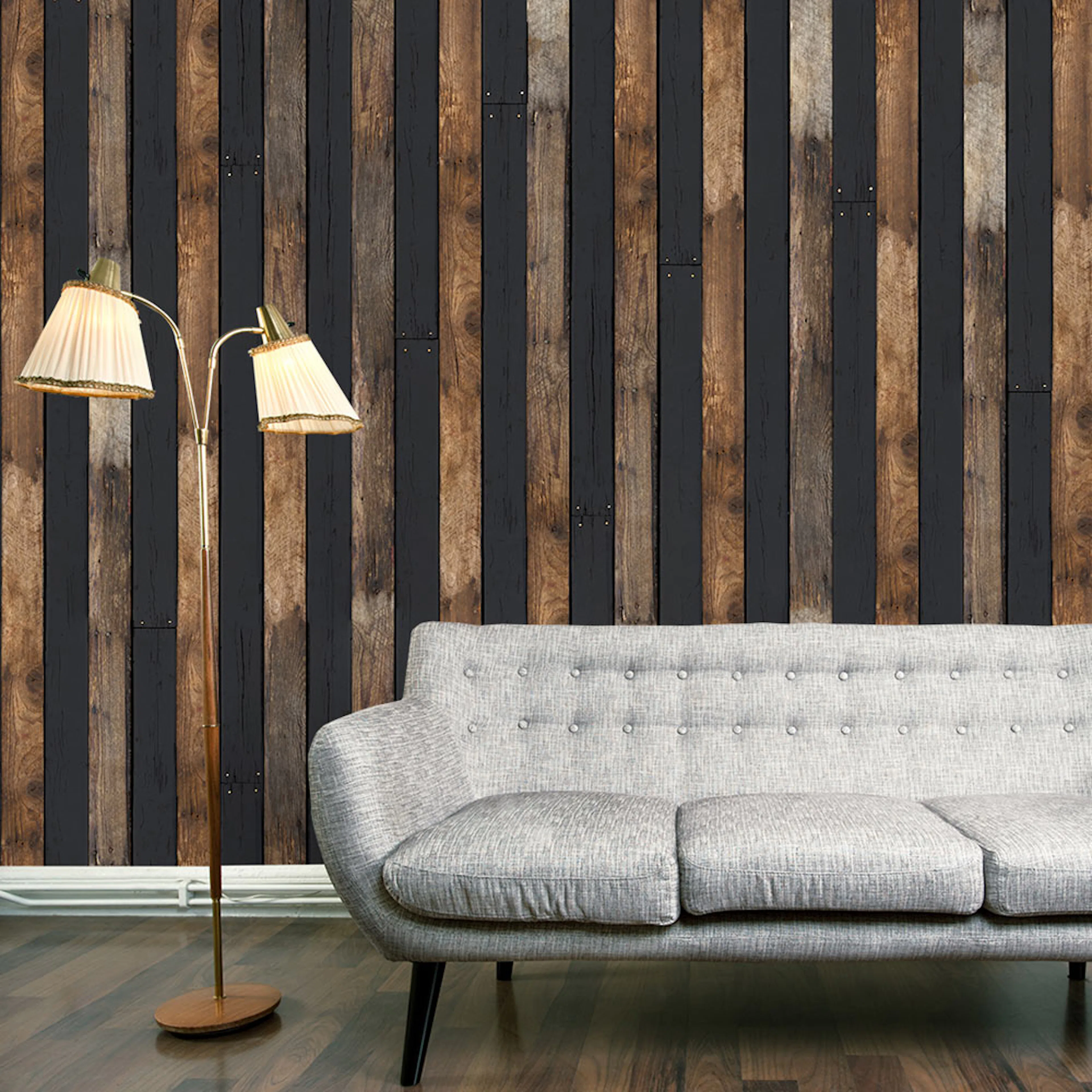 Fototapet Arkiio Wooden duo 50x1000 cm