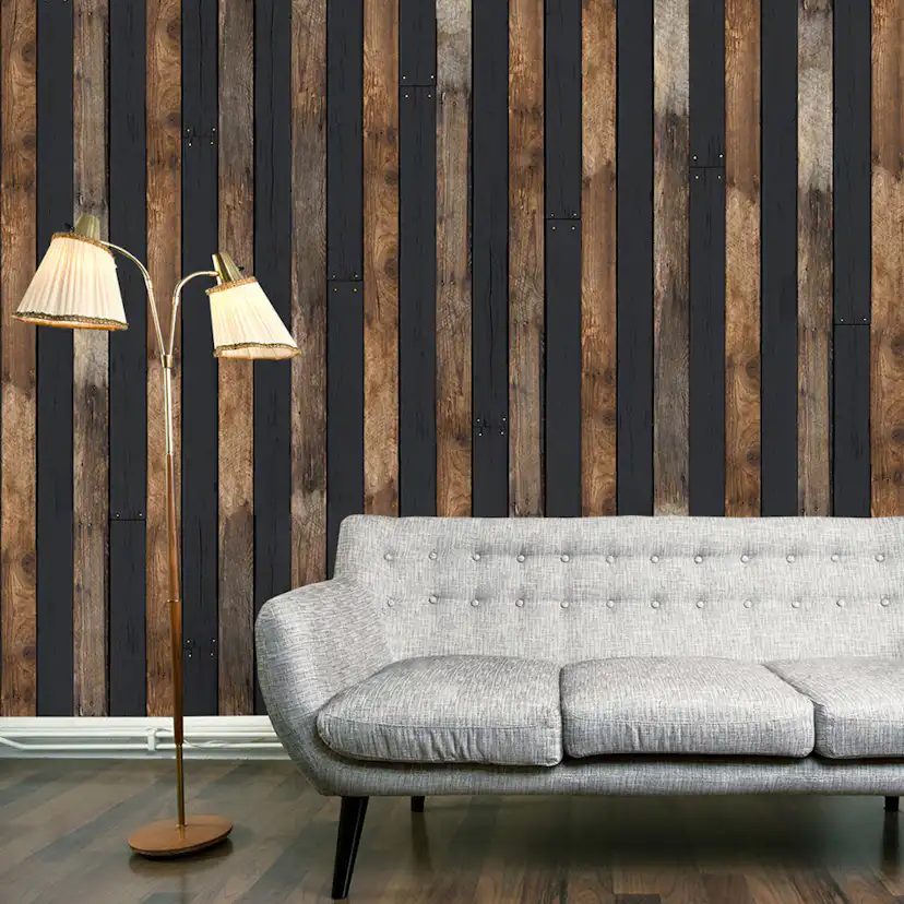 Fototapet Arkiio Wooden duo 50x1000 cm
