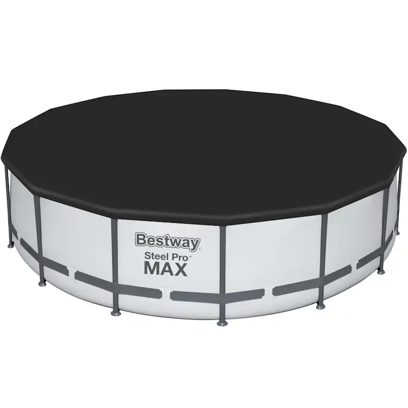 Poolpaket Bestway Steel Pro Max Ø4,57m Stålramspool Ovanmark med Filterpump