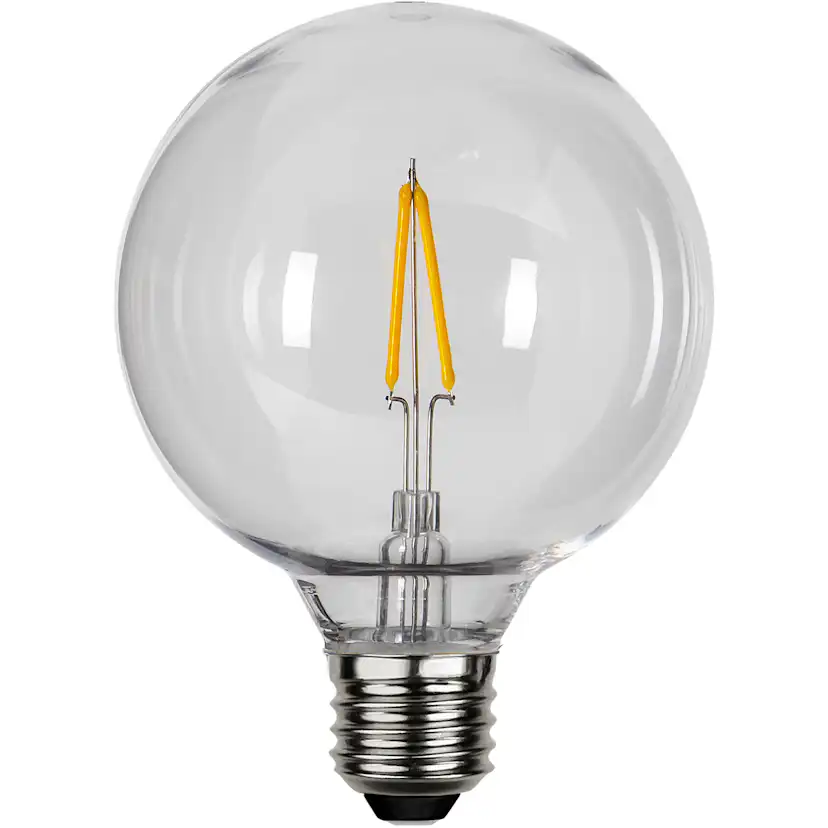 LED-lampa Star Trading Filament E27 G95 Outdoor Lighting PC Cover 1W