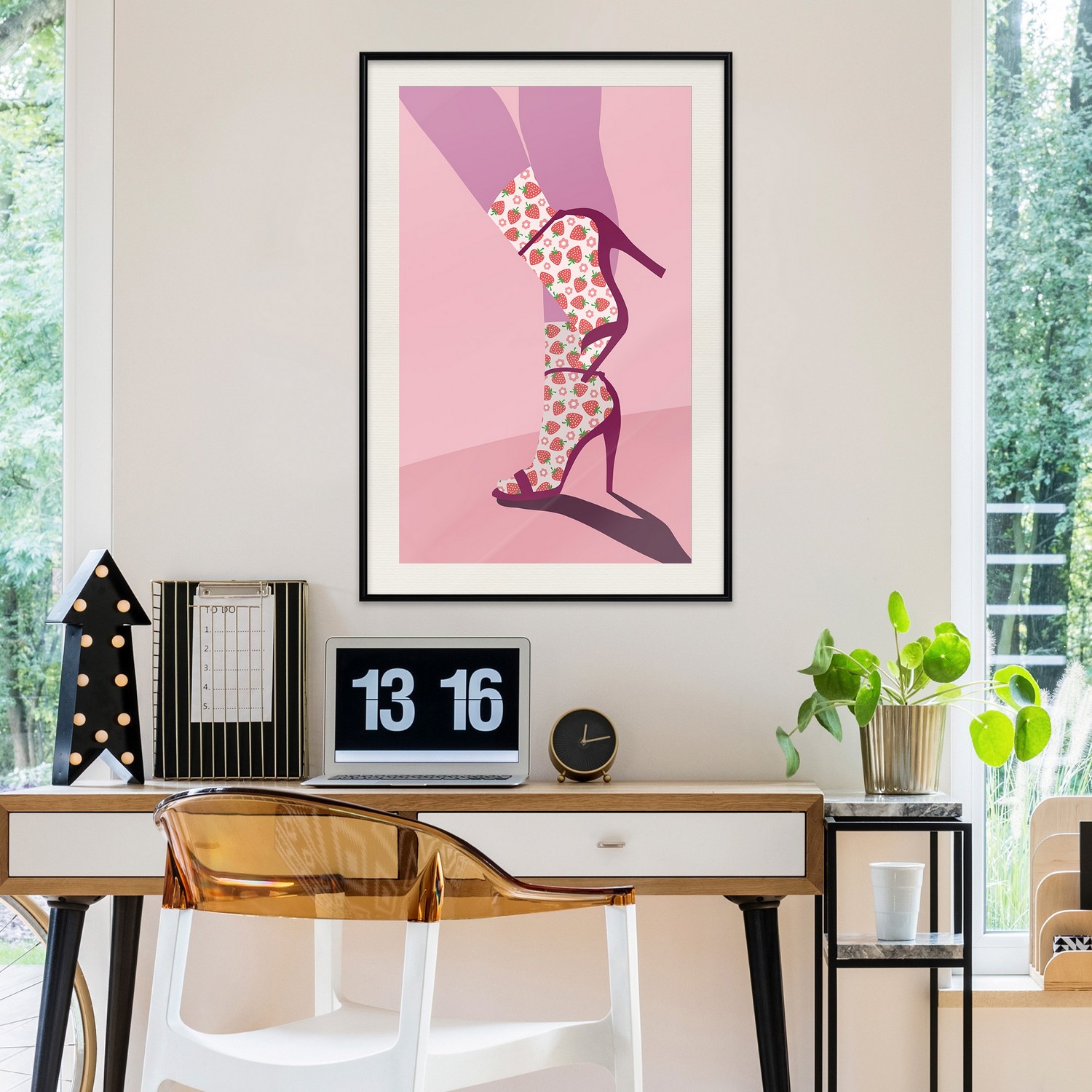 Poster Artgeist Affisch Strawberry Socks