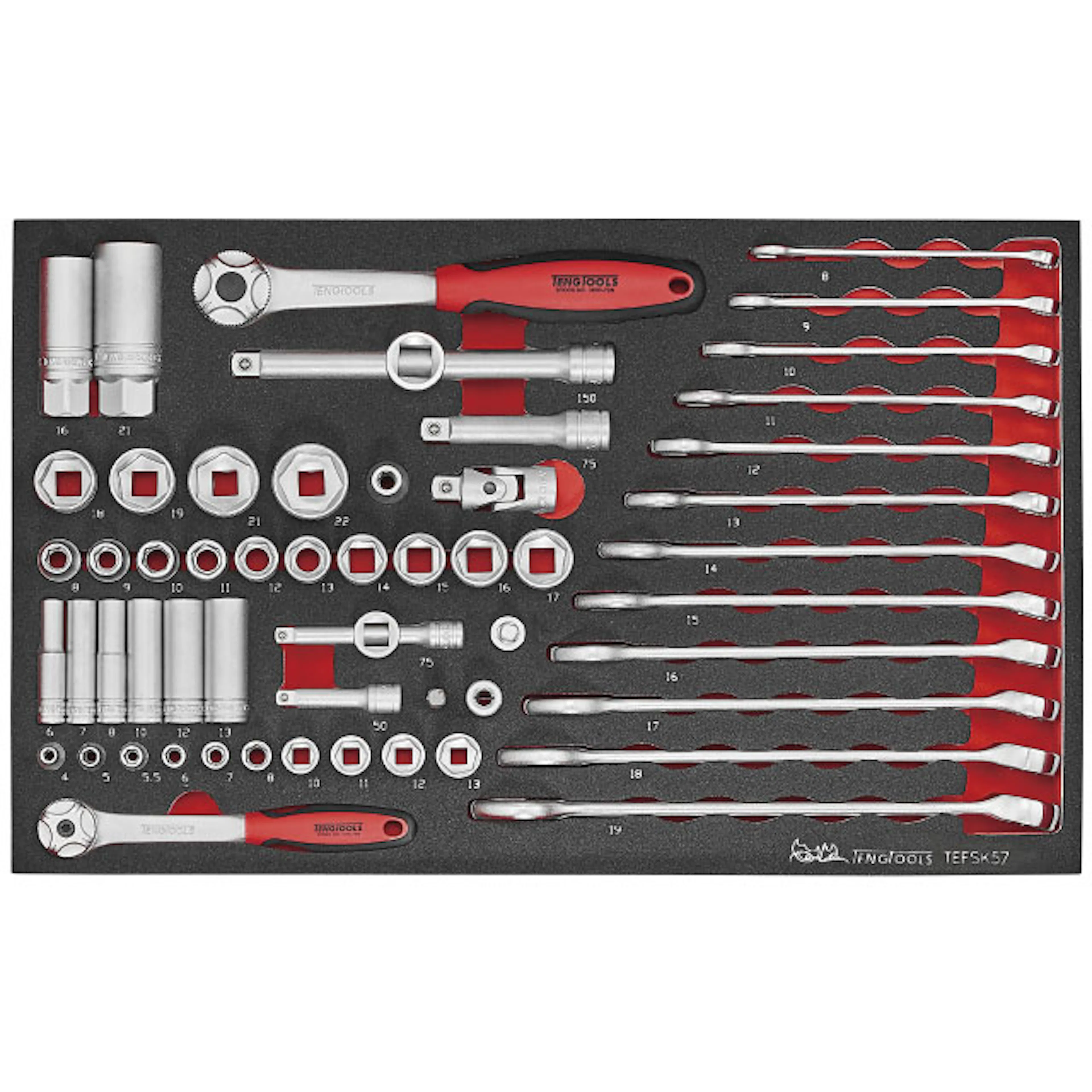 Verktygssats 57 delar Teng Tools TEFSK57