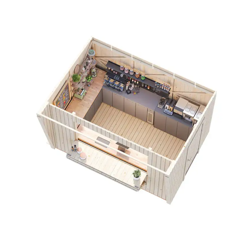 Kiosk Palmako Kira 8,2 m2 (inv. 7,7 m2)