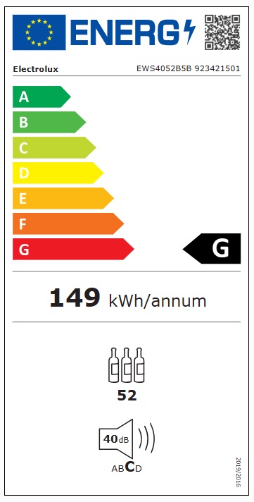 Vinkyl inbyggnad Electrolux EWS4052B5B
