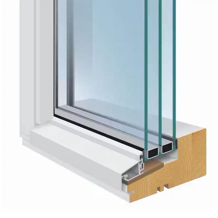 Fast Fönster Sveafönster Kraft Trä 3-glas