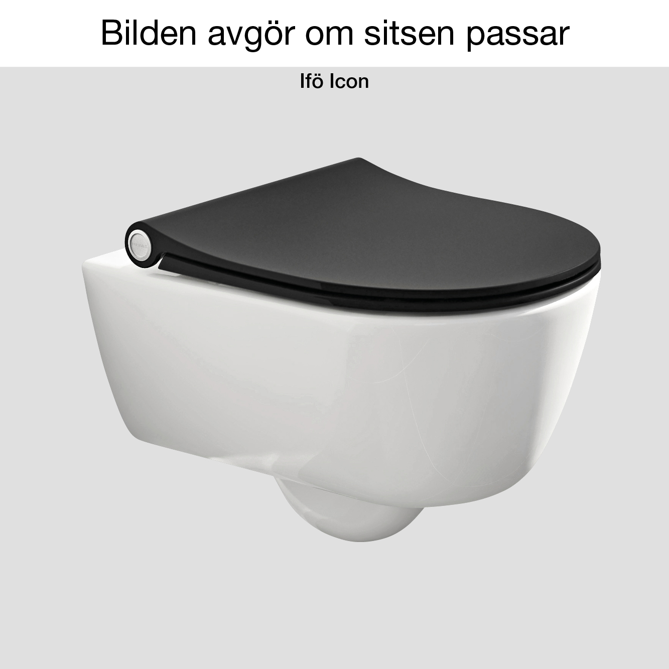 Toalettsits Pressalit Sway D 934 Hårdsits Matt svart