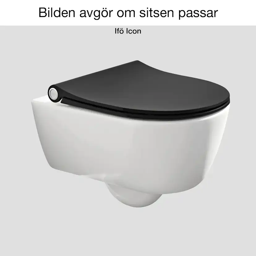 Toalettsits Pressalit Sway D 934 Hårdsits Matt svart