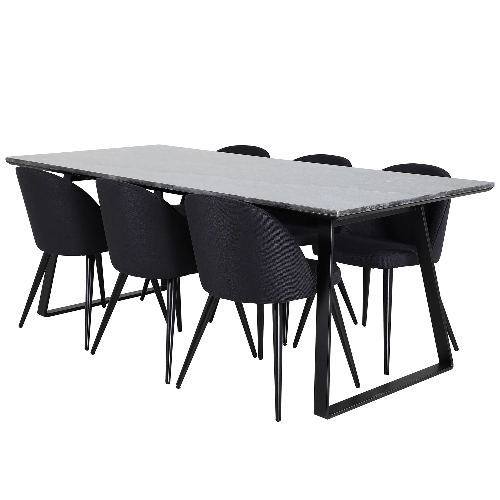 Matgrupp Venture Home Estelle med 6 Valentina Stolar PolyEstelletyg