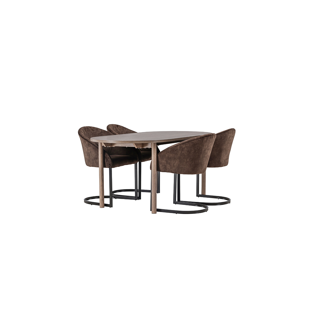 Matgrupp Venture Home Andy med 4 st Evening stolar