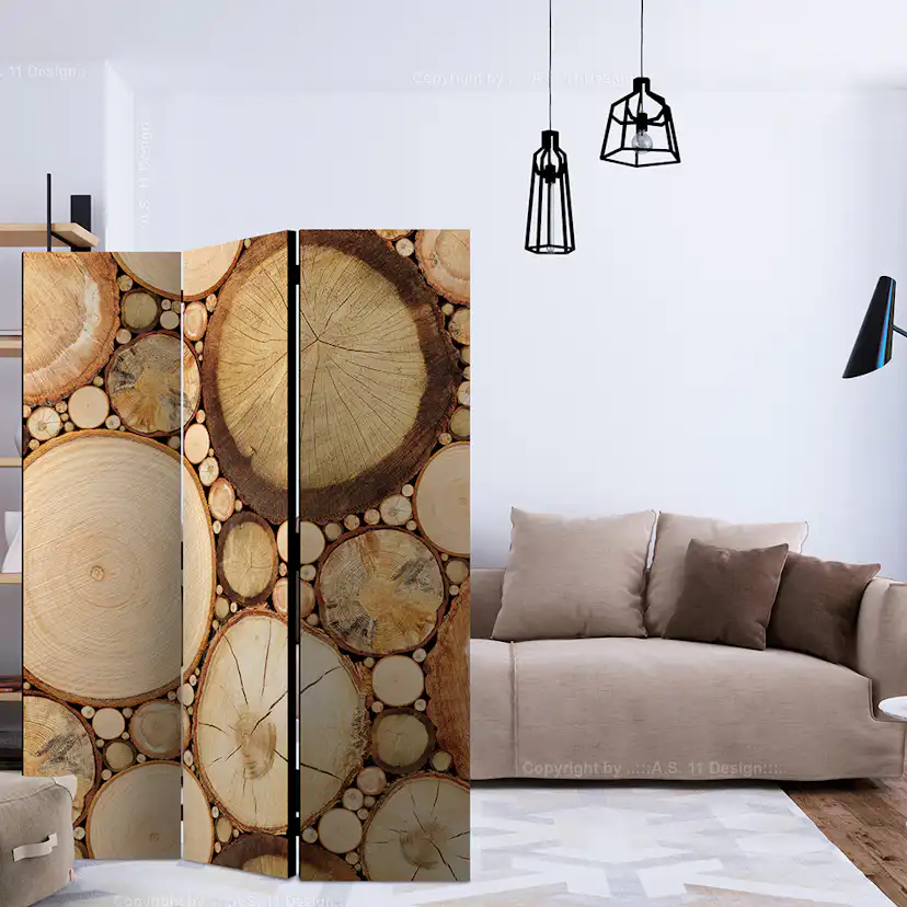 Rumsavdelare Skärmvägg Arkiio Wood Grains 135x172 cm