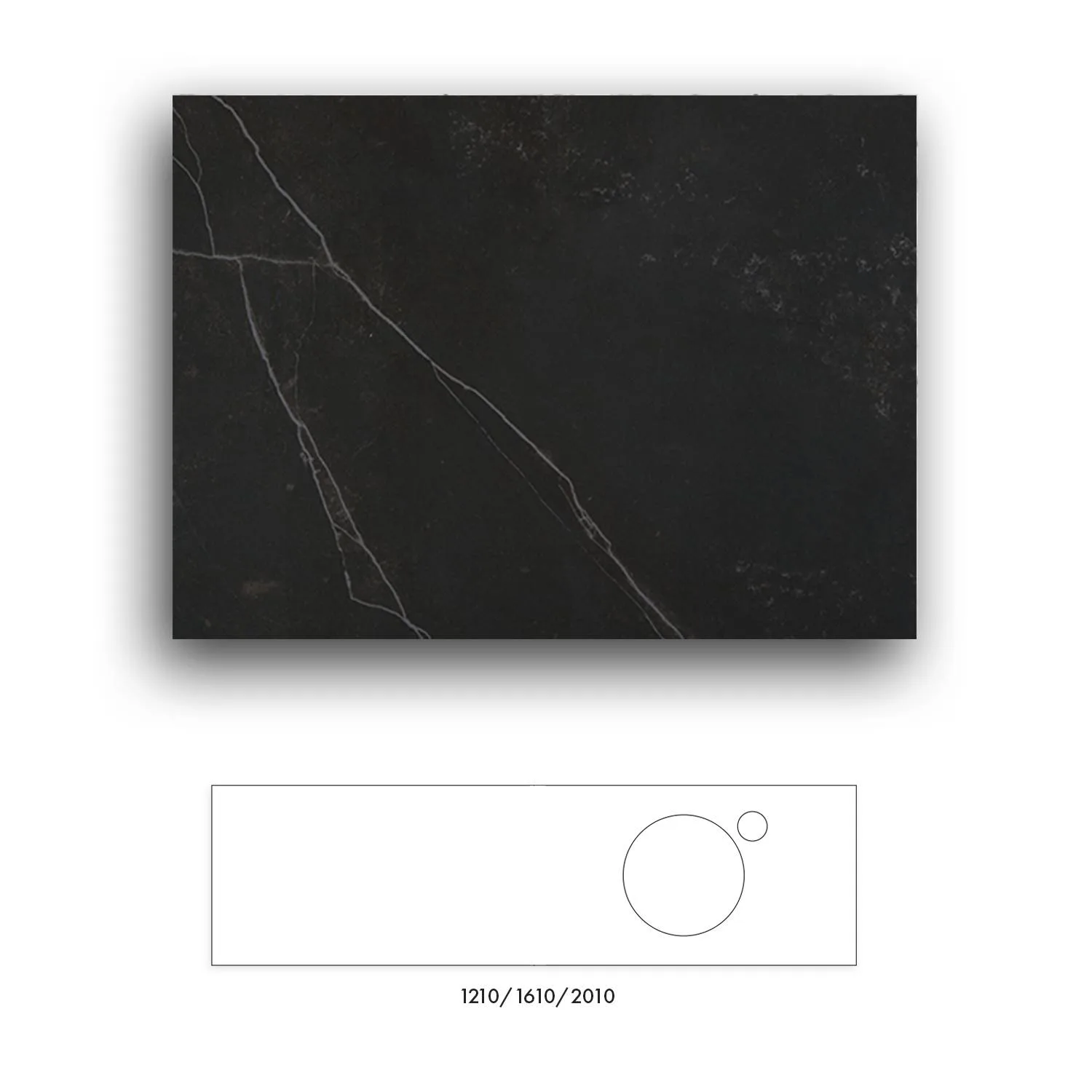 Bänkskiva Macro Design Crown+ Dekton 1610 till Tvättställsskåp Crown