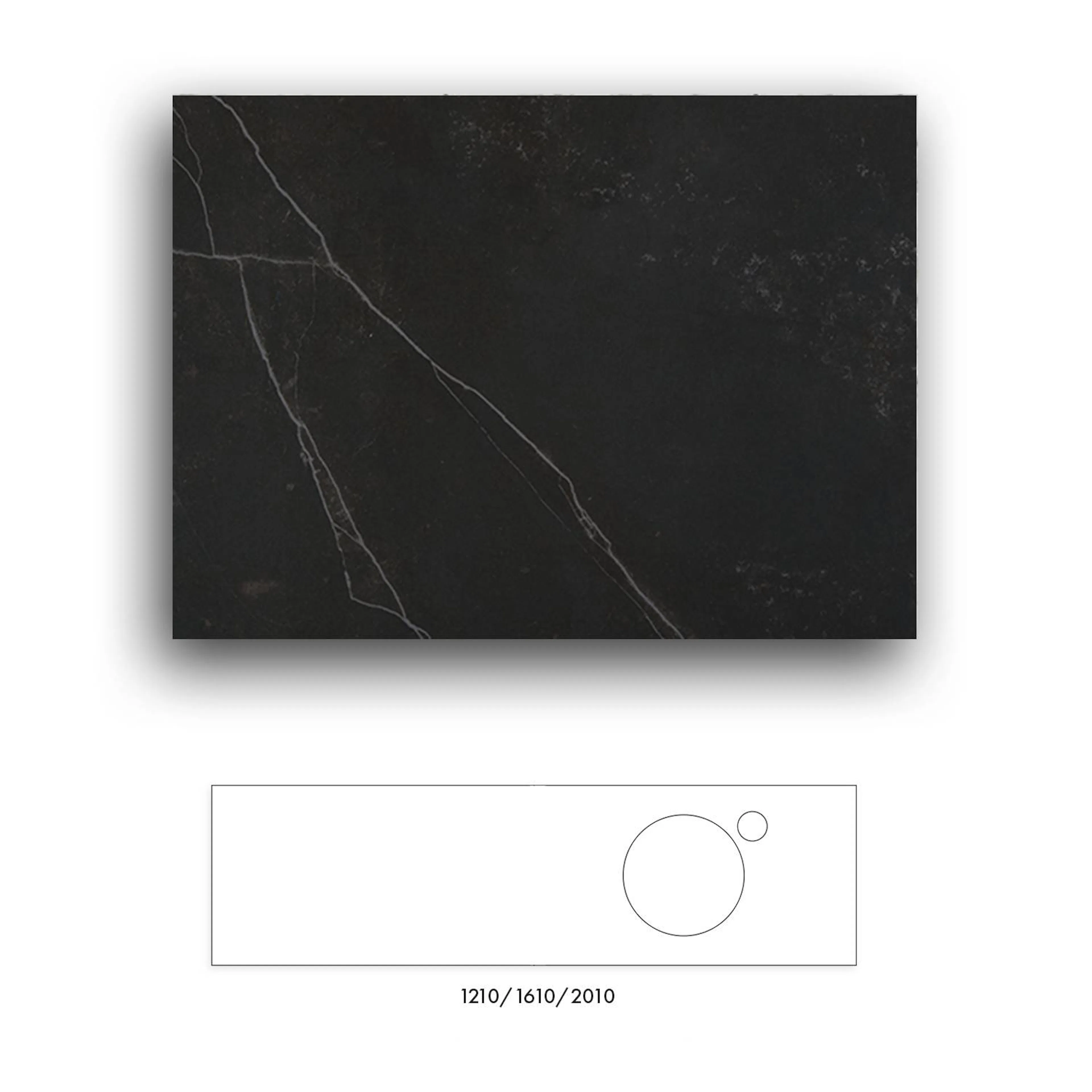 Bänkskiva Macro Design Crown+ Dekton  1610 till Tvättställsskåp Crown