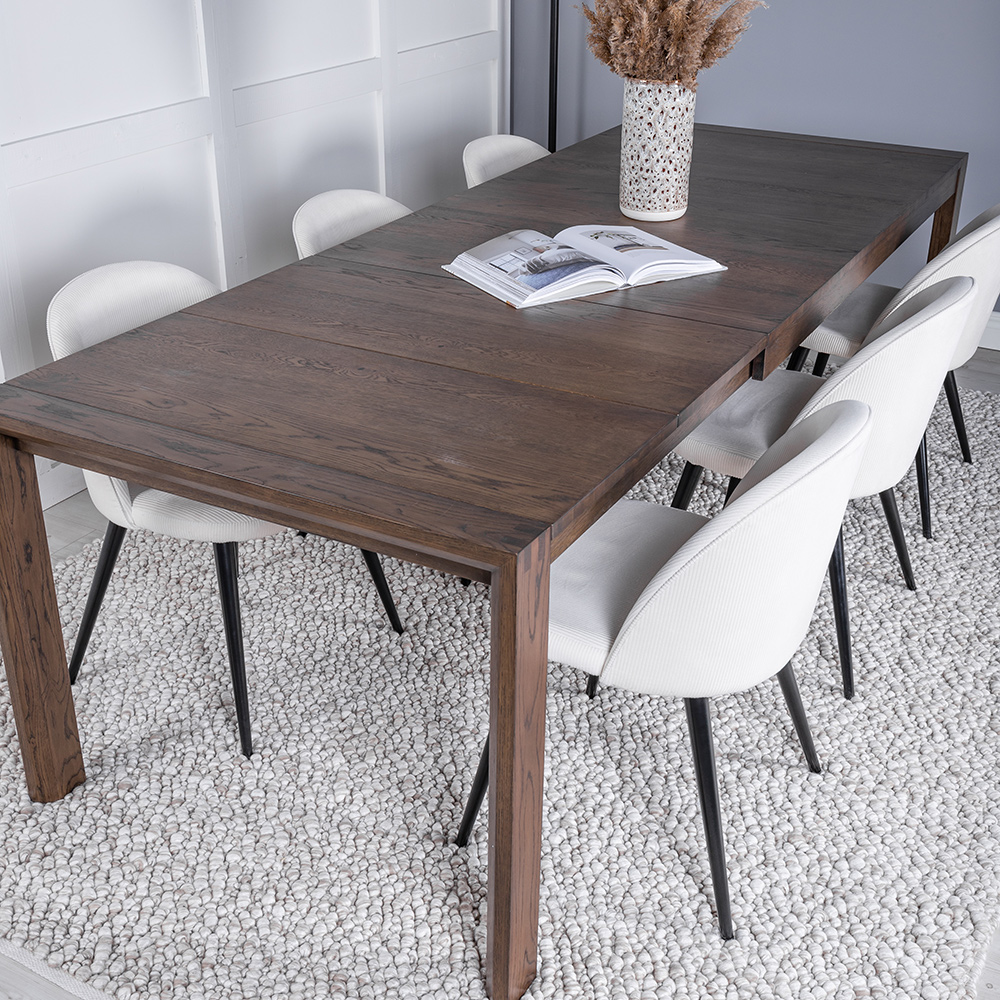 Matgrupp Venture Home Slider med 6 Velvet Stolar