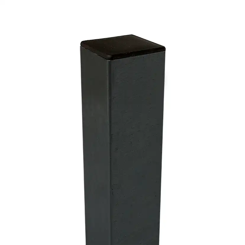 Stålstolpe 8x8x186 cm - till nedgrävning - inkl. 1 st. stolphatt