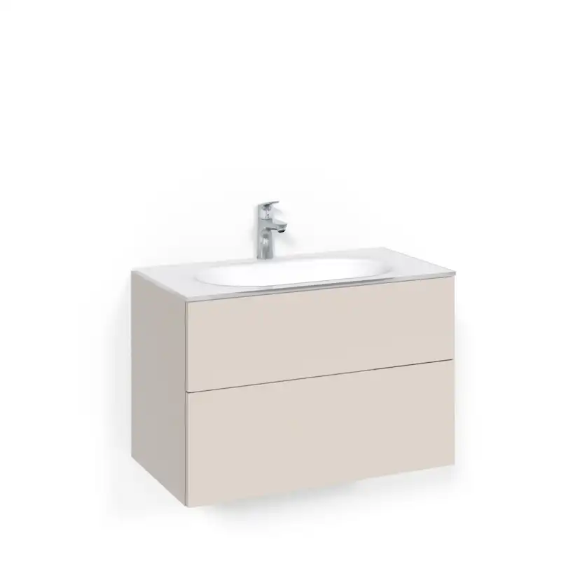 Tvättställsskåp Macro Design Crown Plain Med Glastvättställ