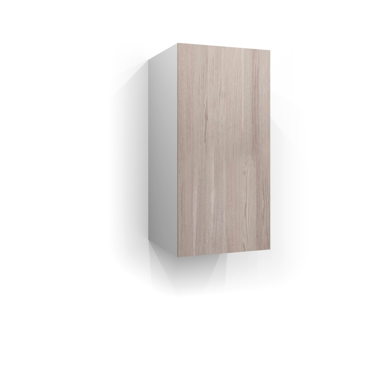 Tvätt & Tork Stomme Högskåp 122x60 Vit 2Hyll B: 600 mm H: 1220 mm, Två trähyllor och en vändbar plandörr
