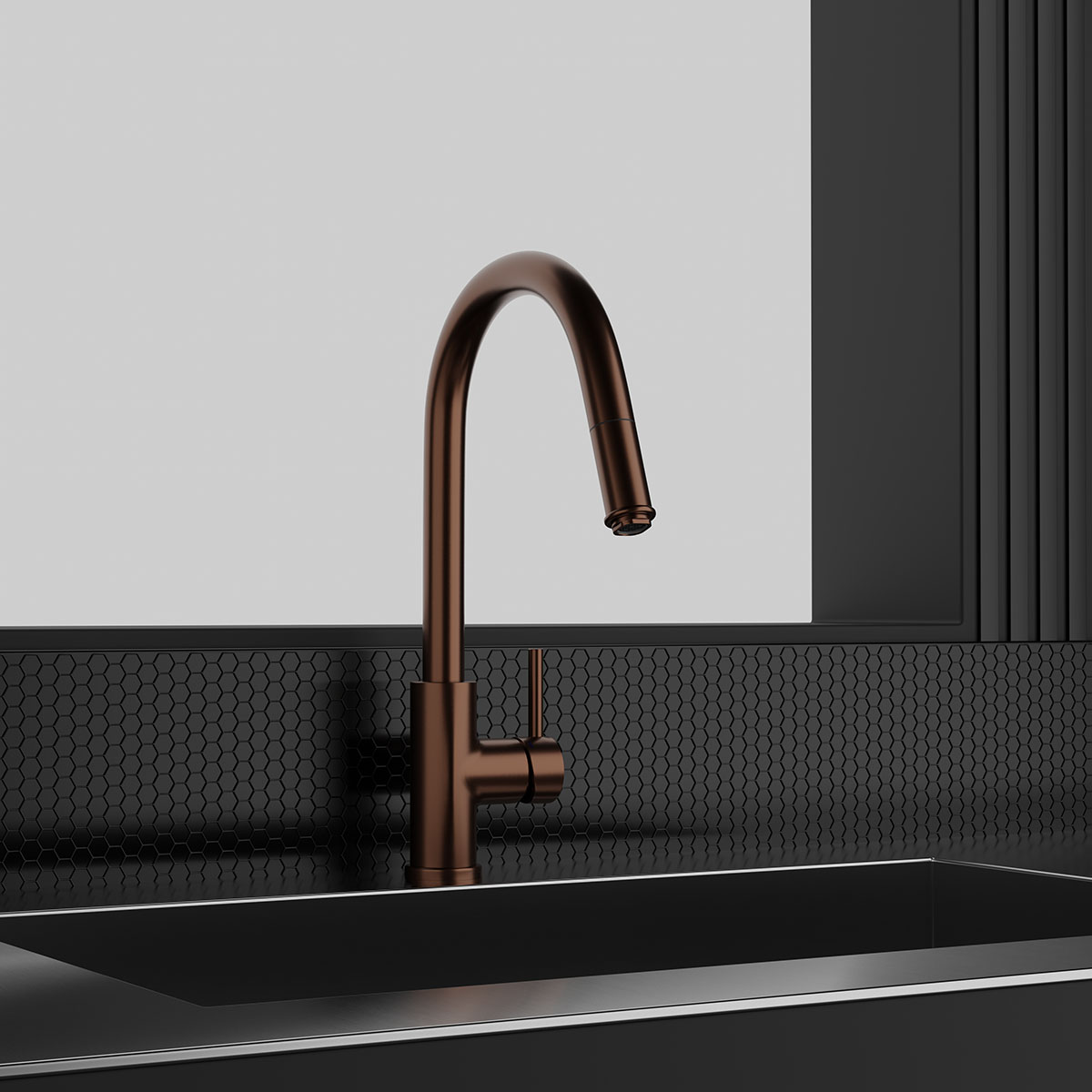 Köksblandare Scandtap Steel Access Amber Amber Utan Diskmaskinsavstängning