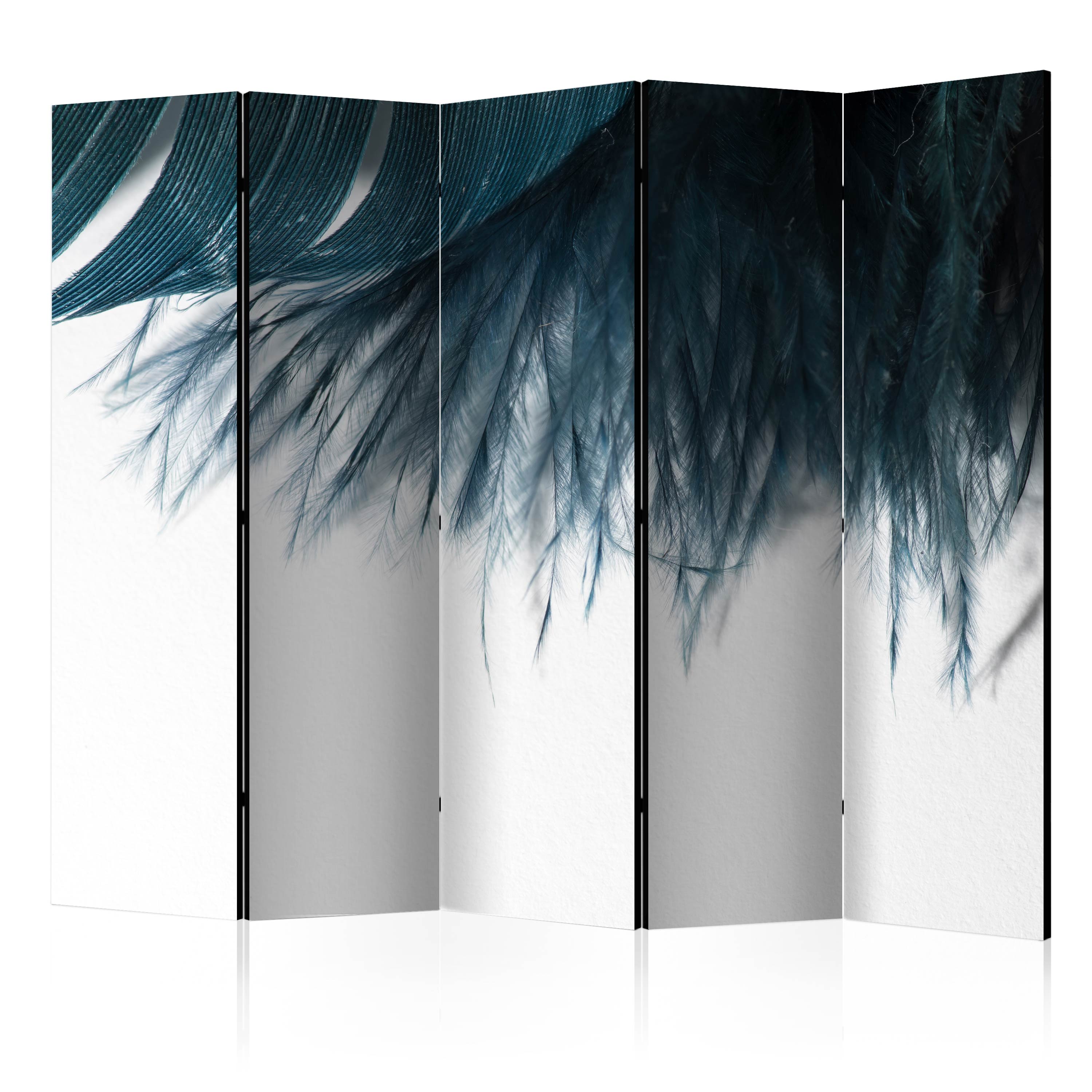 Rumsavdelare Skärmvägg Arkiio Dark Blue Feather II 225x172 cm