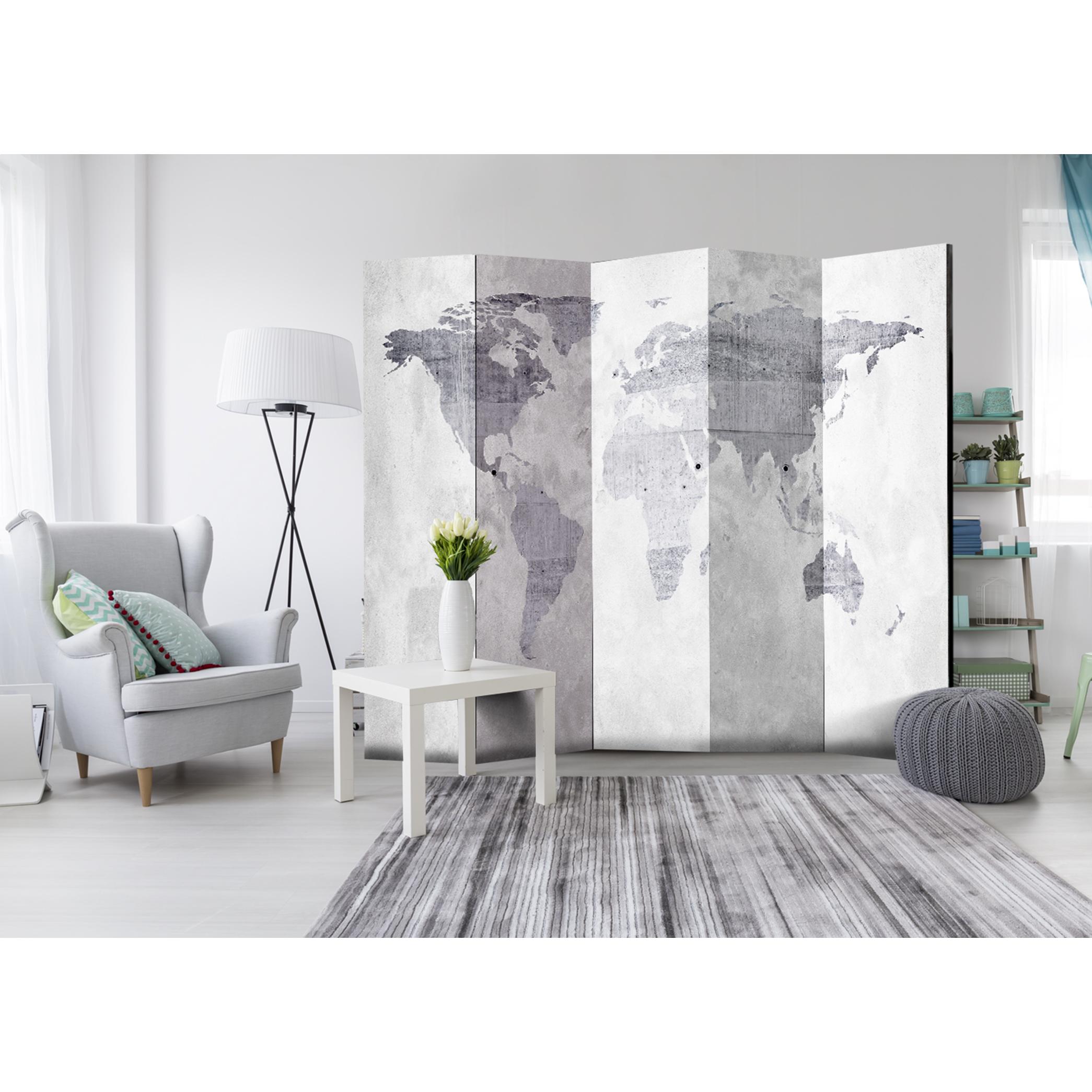 Rumsavdelare Skärmvägg Arkiio Concrete Map 225x172 cm
