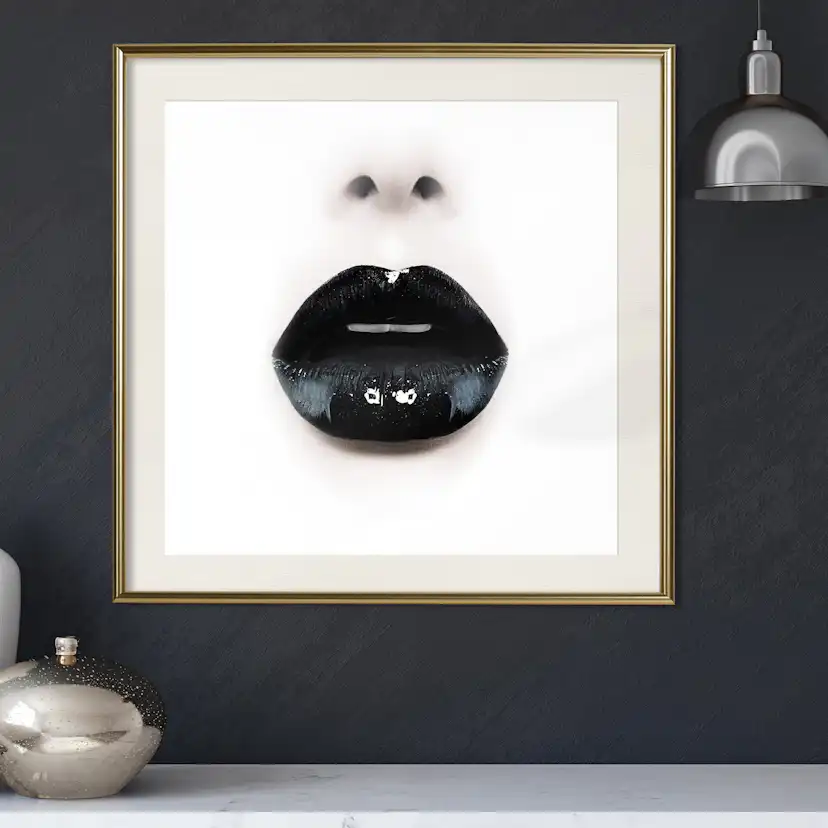 Poster Artgeist Affisch Black Lipstick