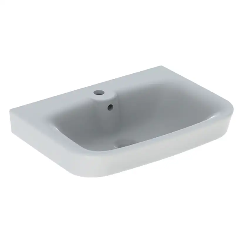 Vinta tvättställ: Vit/Clean, 60x44cm, Kranhå, Överfyllnad Bredd: 600 mm