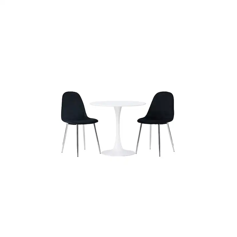 Matgrupp Venture Home Hamden Ø80 cm med 2 st Polar stolar
