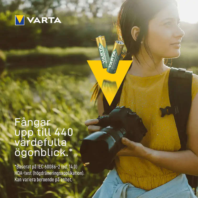 Batteri VARTA Laddningsbara Alkaliska AA 2100 mAh 4-Pack