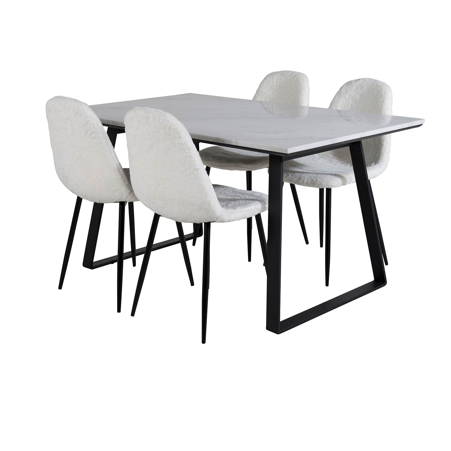 Matgrupp Venture Home Estelle 140 med 4 Pooya Stolar
