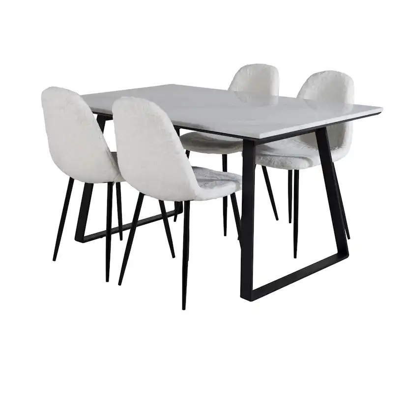 Matgrupp Venture Home Estelle 140 med 4 Pooya Stolar
