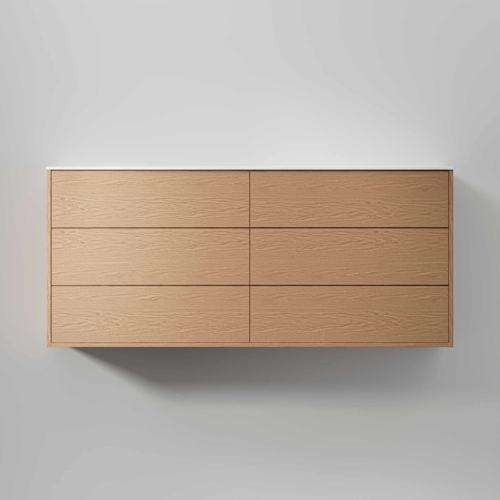 Kommod Terra Solid 160 D, Natural Oak, 6 Lådor Färg: Natural Oak, Bredd: 1600 mm