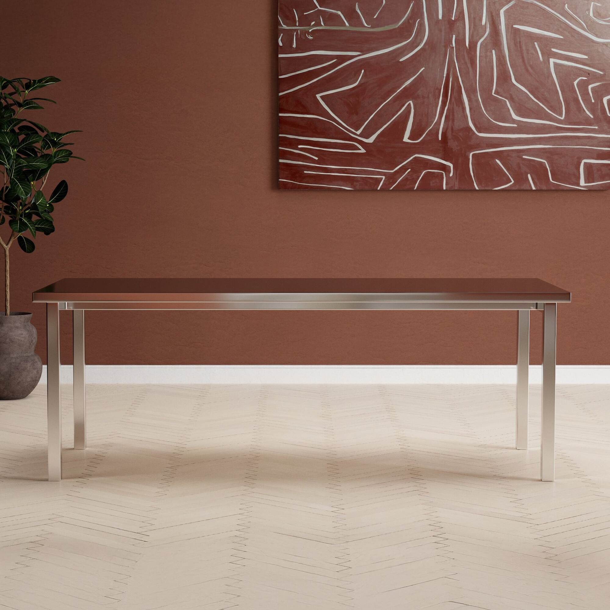 Matbord Venture Home Cilo Rostfritt Stål 210 cm