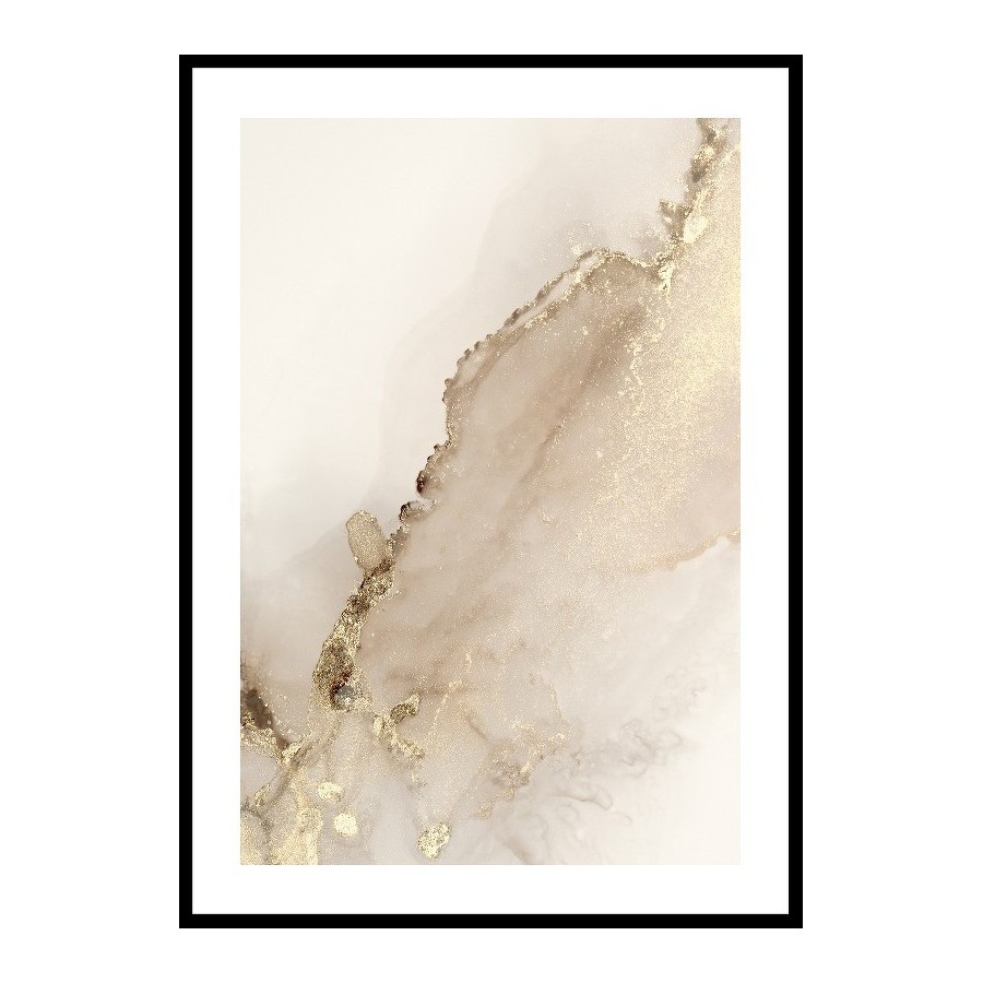 Poster Gallerix Gold Splash Watercolor No1