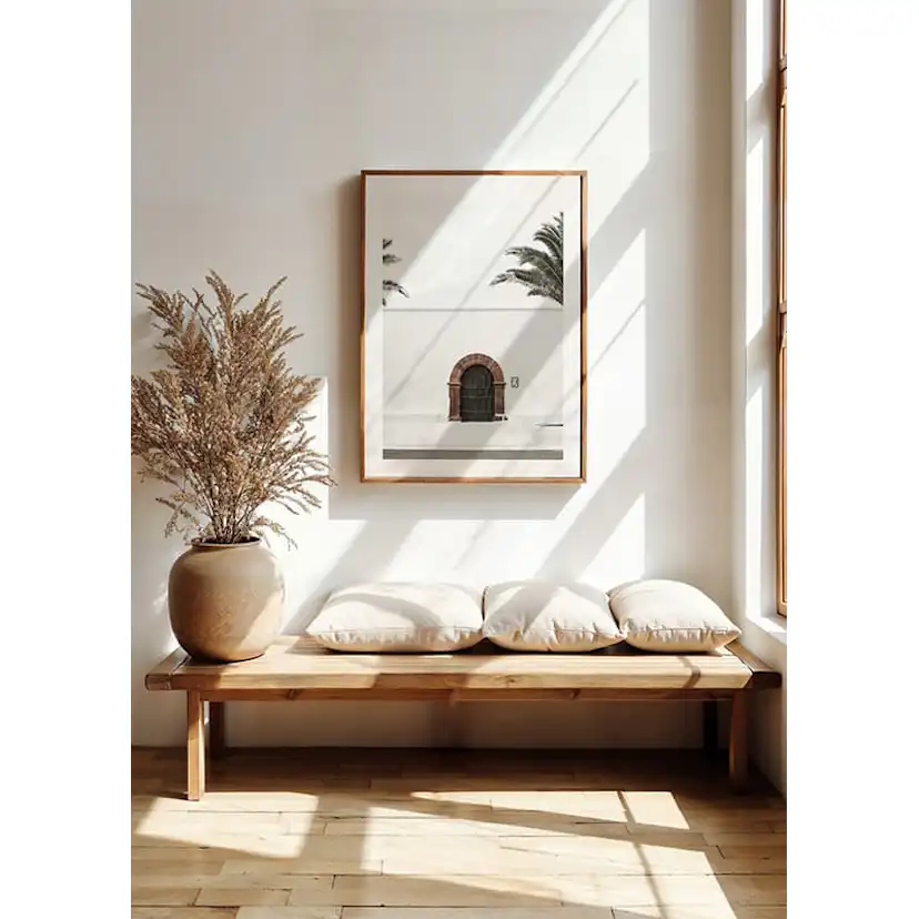 Poster Gallerix Brown Door White Wall